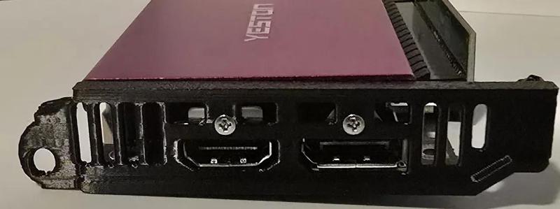 Lenovo M720q Custom bracket for Yeston RTX 3050 Low Profile video card.   