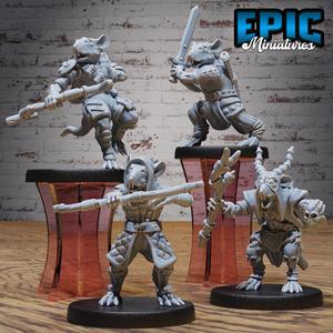 Rat Folk Tribe Set A ‧ DnD Miniature ‧ Tabletop Miniatures ‧ Gaming Monster ‧ 3D Model ‧ RPG ‧ DnDminis ‧ STL FILE