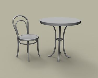 Chair and coffee table