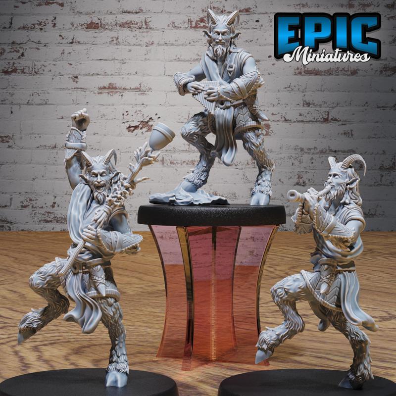 Satyr Classic Set ‧ DnD Miniature ‧ Tabletop Miniatures ‧ Gaming Monster ‧ 3D Model ‧ RPG ‧ DnDminis ‧ STL FILE