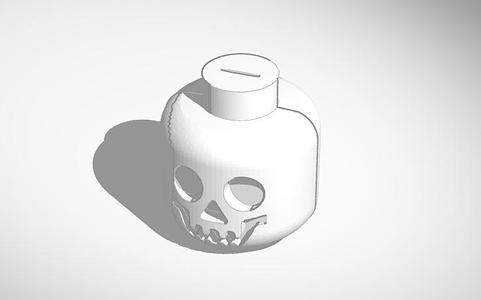 lego skull piggy bank