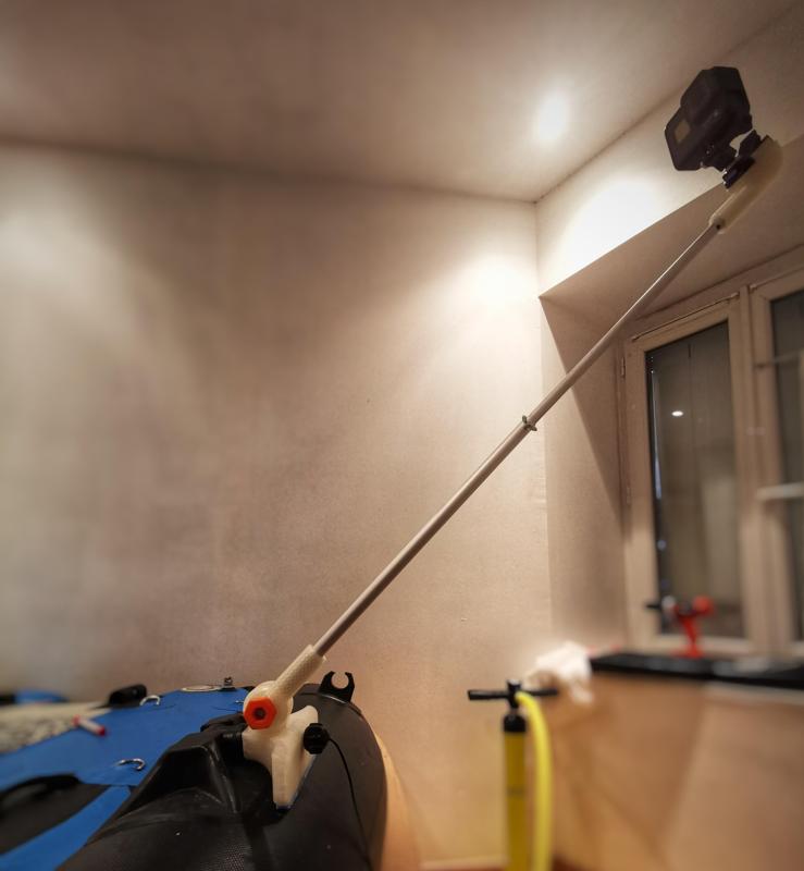 support gopro float tube kayak telescopic oar