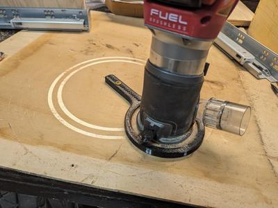 4" Circular Router Jig (fits Milwaukee M18 Compact Router)