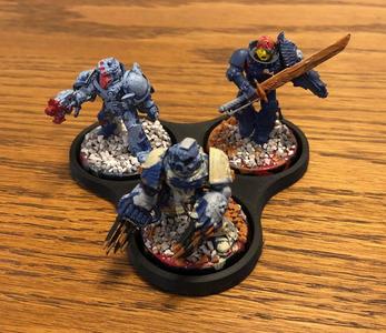 Squad Base x3 - 32mm Diameter - Warhammer / D&D