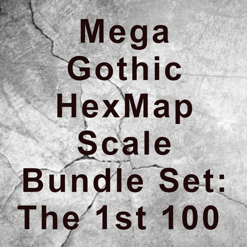 Mega Gothic Hex Map Scale Bundle Set: The 1st 100