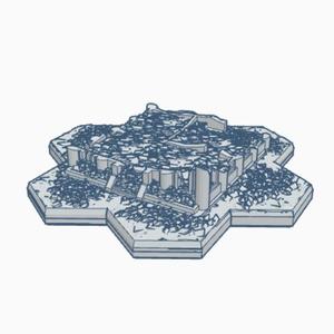 Modern Destroyed Bank with Hex Base MDHB020