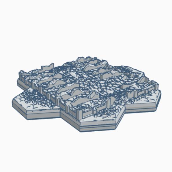 Modern Destroyed Stable with Hex Base MDHB026