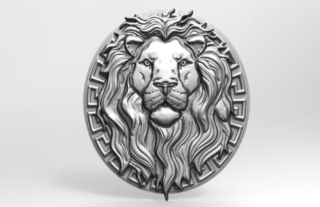 Lion bas-relief 3 CNC