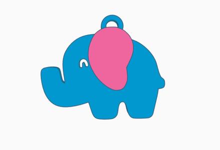 Cute Elephant Keychain