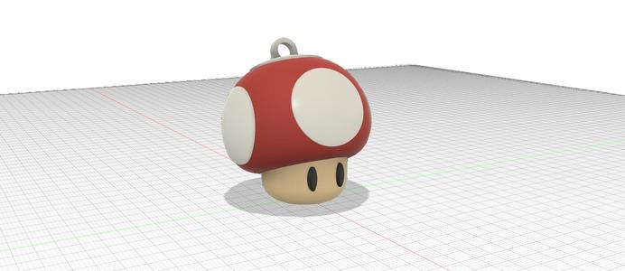 Super Mario Bros. Mushroom Key Ring