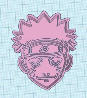 Anime naruto face cookie cutter and stamp