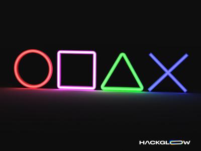 PlayStation retro neon sign