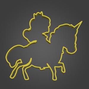 cookie cutter princess on horseback