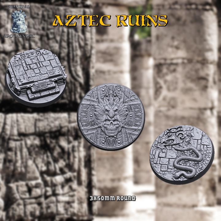 Aztec Ruins Base Set 3x50mm  (Pre-supported)