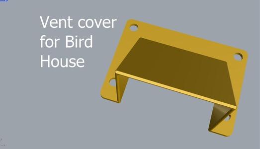 Vent cover for bird house