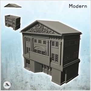 Neoclassical theater with large carved pediment and display (9) - Cold Era Modern Warfare Conflict World War 3
