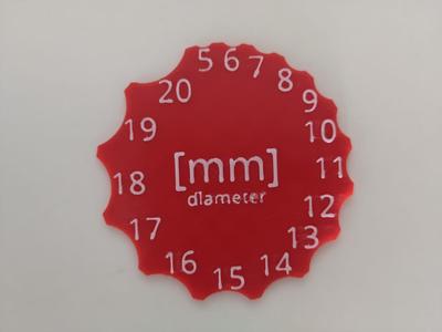 Quarter Fillet/Corner Diameter Circular Measuring Tool