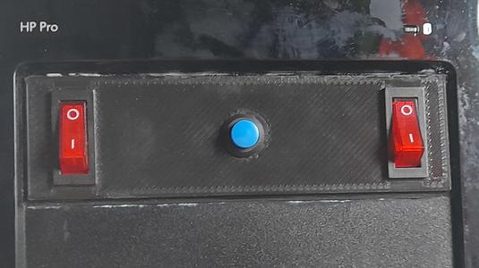 5 1/4 in drive bay cover with switch cutouts