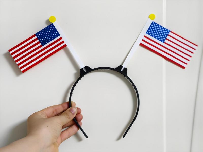 American flag headband hair clip