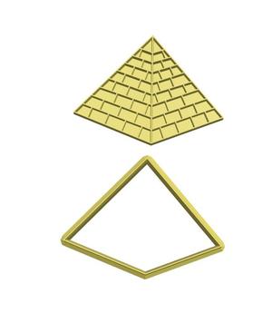 Ancient Egypy Pyramid cookie cutter and stamp
