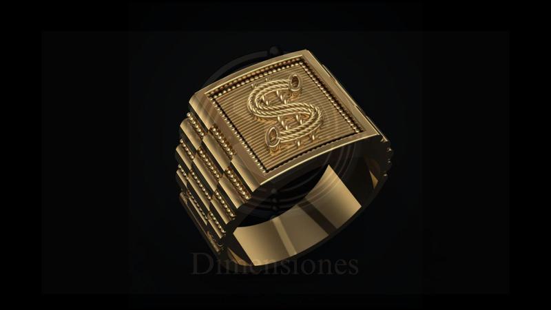 Seal Ring with Weight Sign and Clock Handle