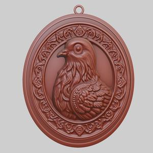 Pigeon Animal Pendant Pigeon Animal Necklace for CNC Router Laser & 3D Printer
