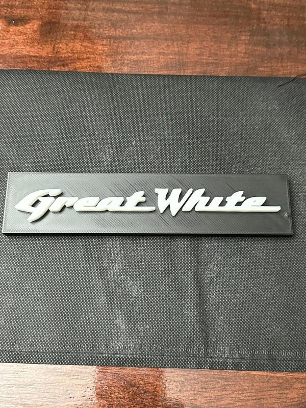 Great White 80's Band Sign