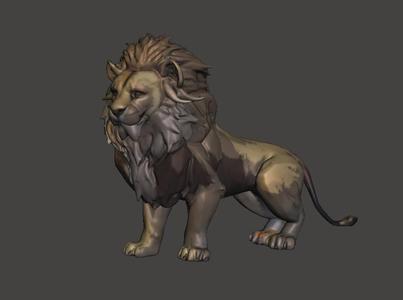 Noble Lion King - Base - 3D Print Model