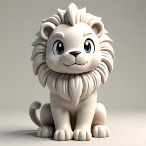 Cute Baby Lion 2 models
