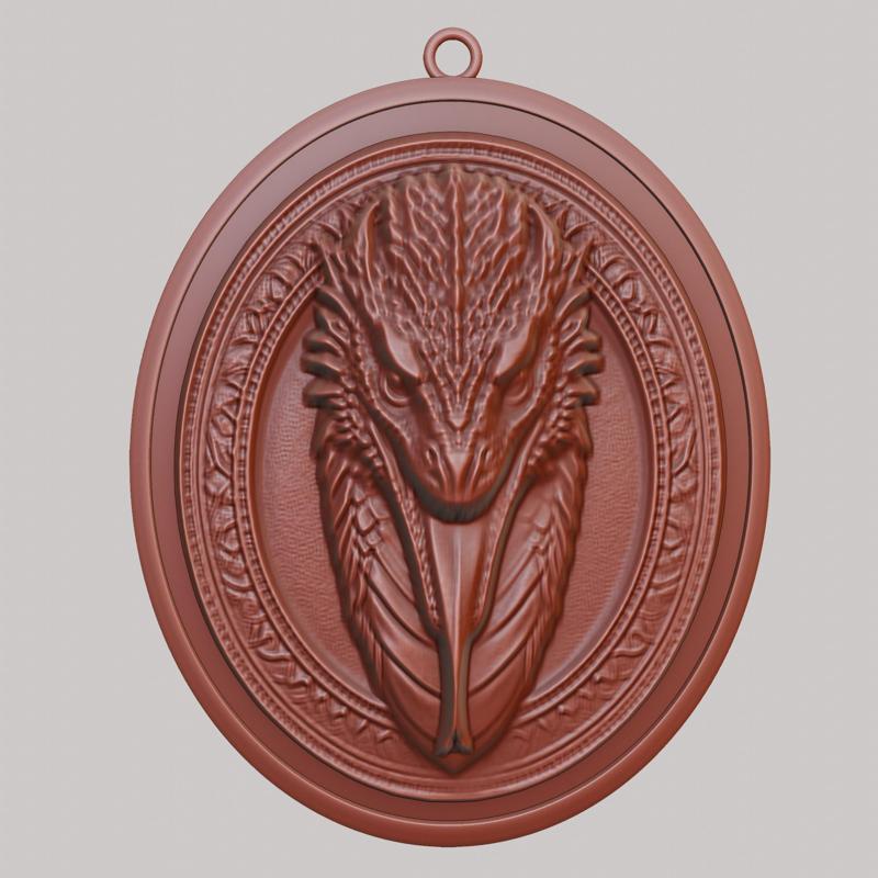 Komodo Dragon Animal Necklace Komodo Dragon Animal Pendant for CNC Router Laser & 3D Printer