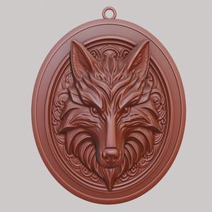 Wolf Animal Necklace Wolf Animal Pendant for CNC Router Laser & 3D Printer