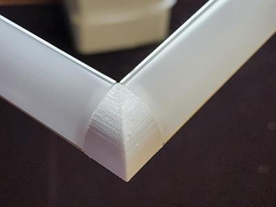 LED strip L 45 90 degree angle channel diffuser inside and outside corner