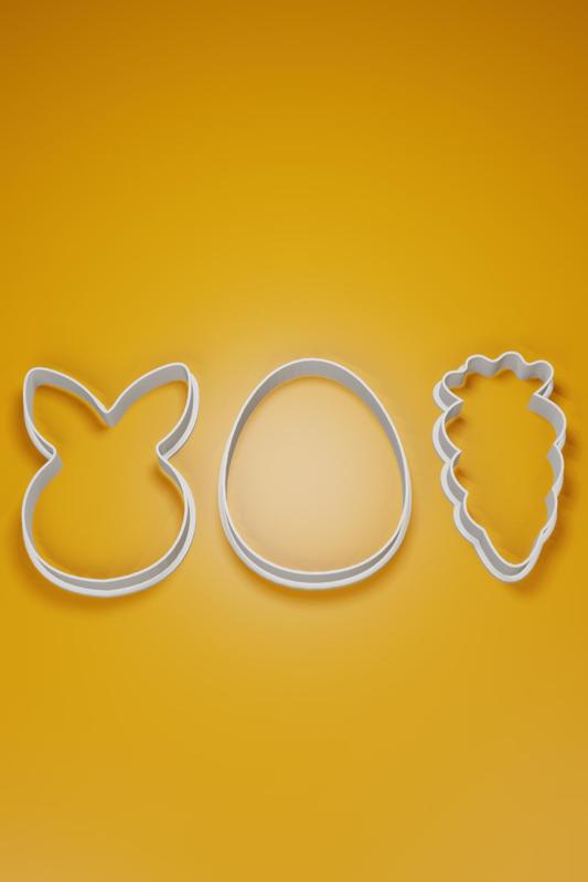 3 Rabbit and Carrot Egg Cutters