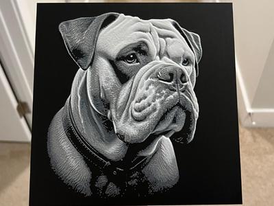 American Bulldog Hueforge Art