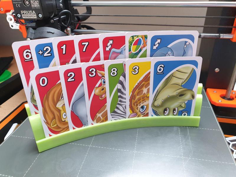 double row playing card holder