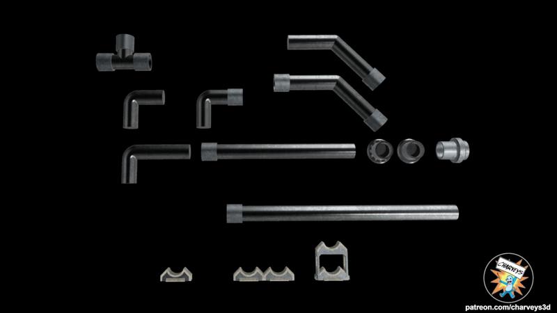 Pipes for Model or Action Figure Dioramas and Displays