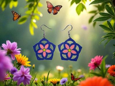 Flower in the flower earrings