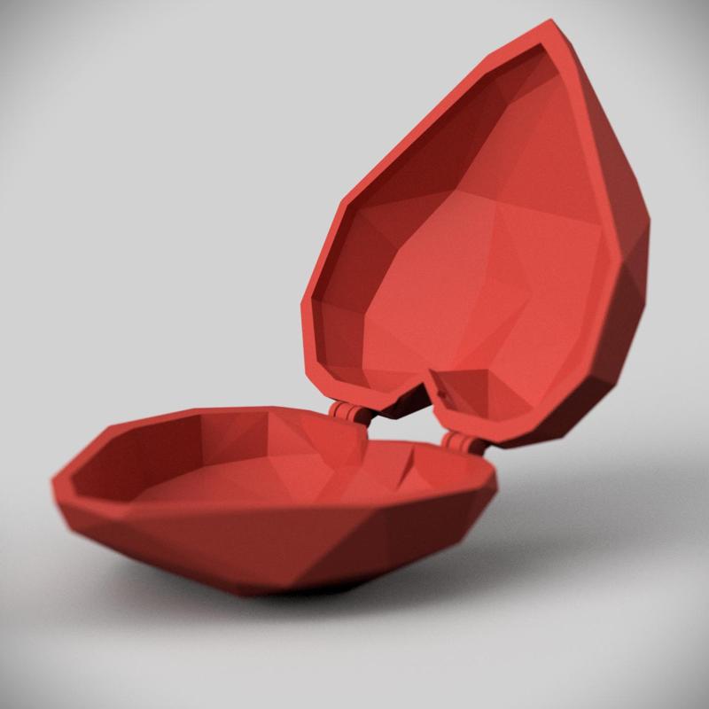 Polygonal Heart Candy Box