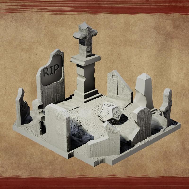 Graveyard Dice Tray