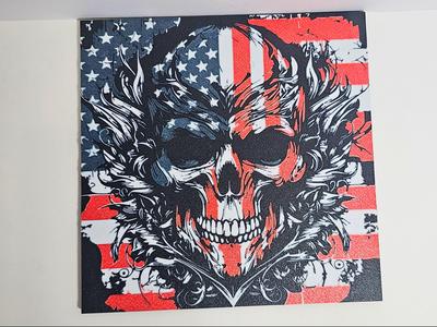 American Flag Aggressive Skull 