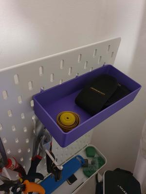 IKEA Pegboard container and shelf
