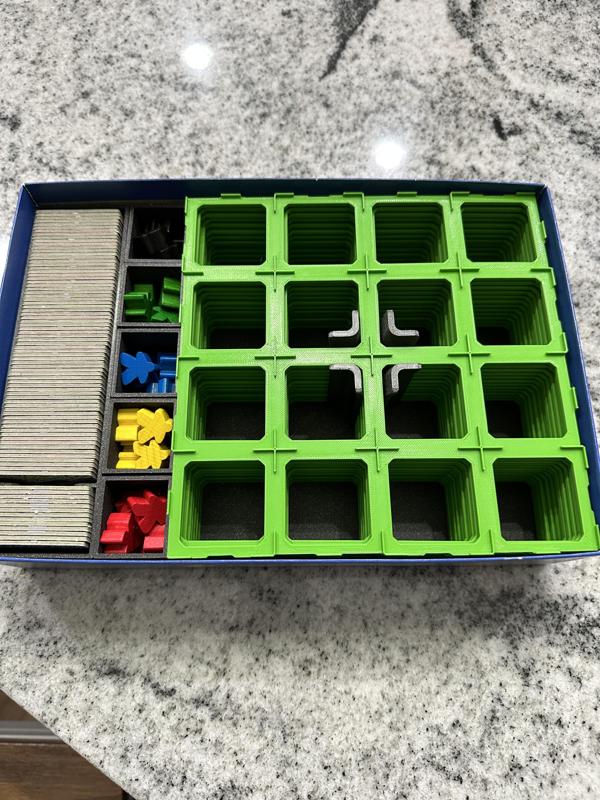 Carcassonne Magnetic Tile Grid and Box Organizer