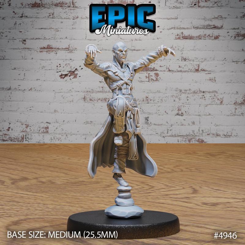 Monk Adventurer Male ‧ DnD Miniature ‧ Tabletop Miniatures ‧ Gaming Monster ‧ 3D Model ‧ RPG ‧ DnDminis ‧ STL FILE