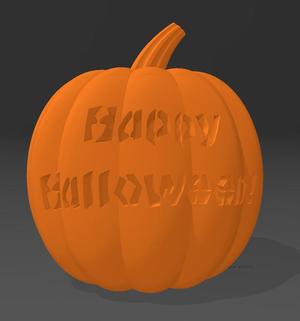 Happy Halloween Jack-o-lantern "print-in-place" tea light