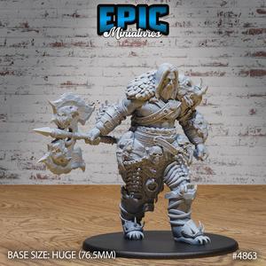 Giant Dragon Hunter ‧ DnD Miniature ‧ Tabletop Miniatures ‧ Gaming Monster ‧ 3D Model ‧ RPG ‧ DnDminis ‧ STL FILE