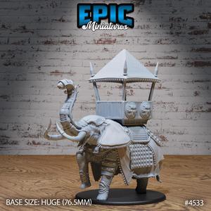 Safari Elephant War Mount ‧ DnD Miniature ‧ Tabletop Miniatures ‧ Gaming Monster ‧ 3D Model ‧ RPG ‧ DnDminis ‧ STL FILE