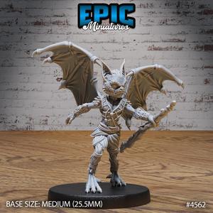 Bat Folk Warrior ‧ DnD Miniature ‧ Tabletop Miniatures ‧ Gaming Monster ‧ 3D Model ‧ RPG ‧ DnDminis ‧ STL FILE