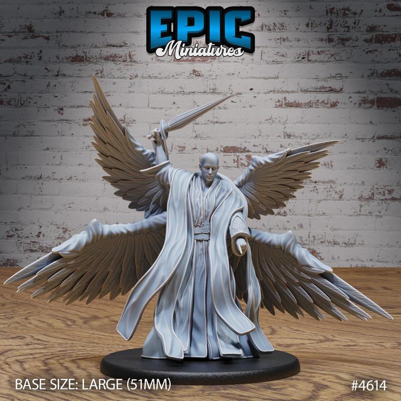 Planetar Angel Attack ‧ DnD Miniature ‧ Tabletop Miniatures ‧ Gaming Monster ‧ 3D Model ‧ RPG ‧ DnDminis ‧ STL FILE