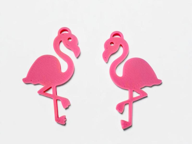 flamingo shaped earrings