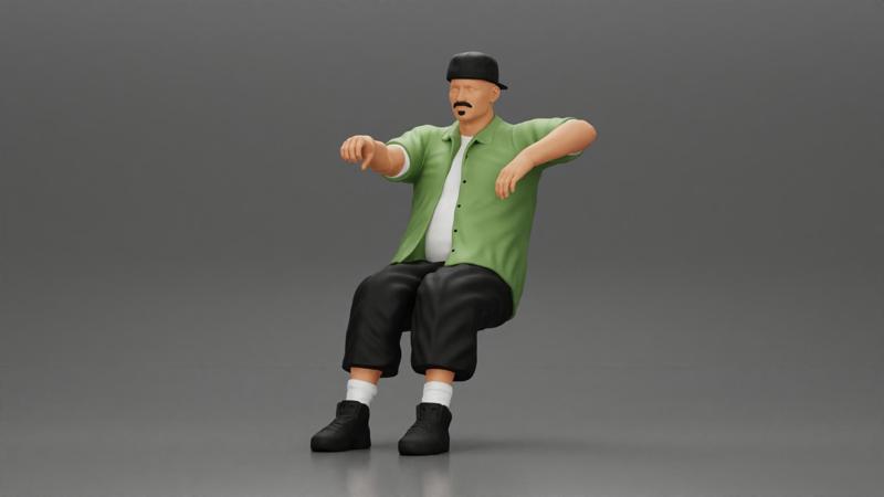 gangster homie in cap backwards with arm on window driving the car